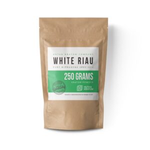 White Riau Kratom Powder Packaging (FRONT)