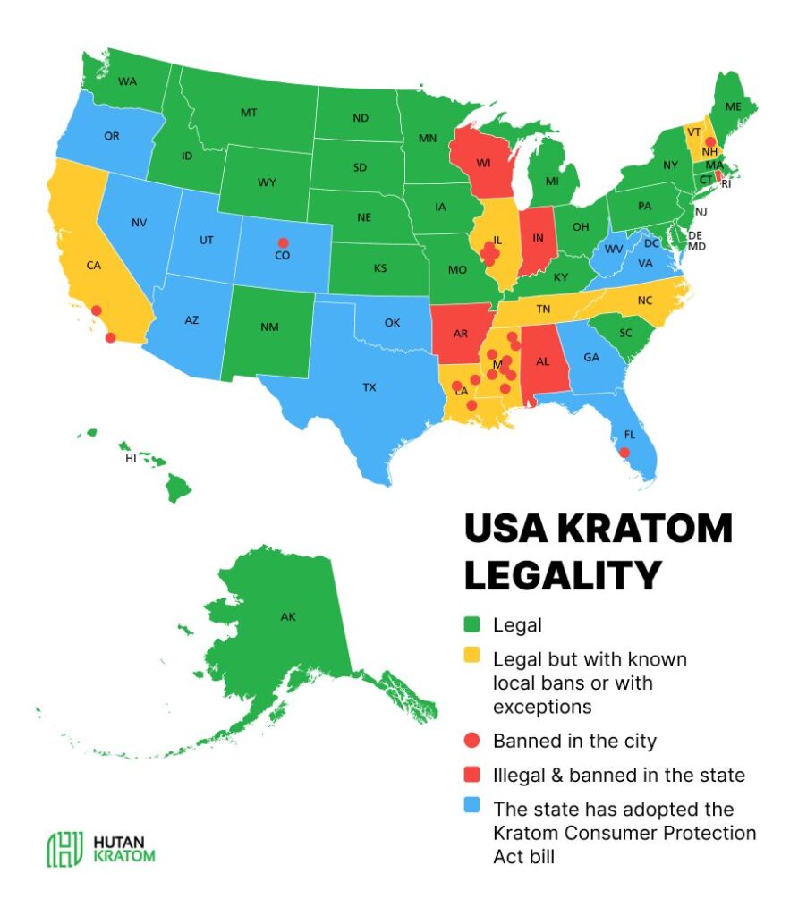 In What States Is Kratom Illegal State By State Guide